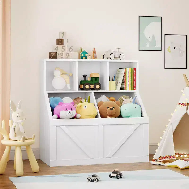 Organizador de almacenamiento de juguetes para niños, estantería y almacenamiento de juguetes para niños, organizador de juguetes de estantería para niños pequeños para habitaciones de niños, sala de juegos, dormitorio, guardería
