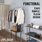 Pipe Decor 41 pulg. Perchero galvanizado de pared, sencillo