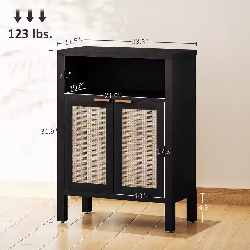 Aparador buffet con almacenaje, armario moderno auxiliar con estante ajustable, mueble bar