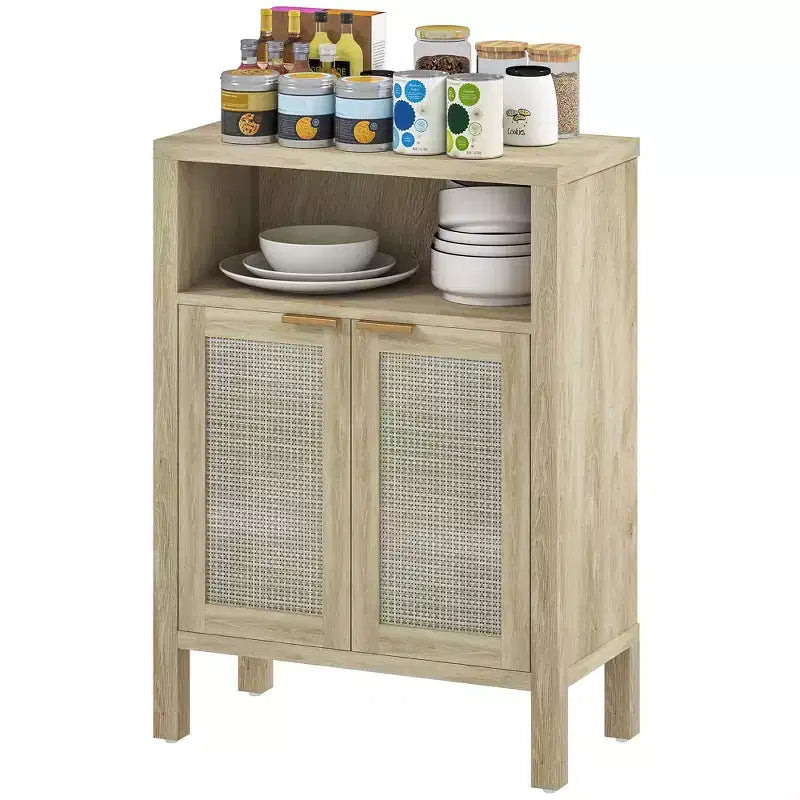 Aparador buffet con almacenaje, armario moderno auxiliar con estante ajustable, mueble bar