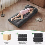 Sofá Cama Plegable, Sofá Cama Futón, Sillón Cama Convertible Futón, Almohada Colchón Plegable con Soporte Lumbar, Sofá Plegable Portátil, Individual