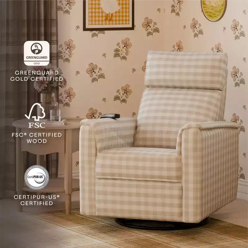 Sillón reclinable y planeador giratorio de lujo con calefacción y masaje Willa de Namesake
