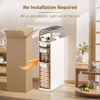 Mueble de almacenamiento de baño estrecho de 4 niveles, gabinete de baño angosto con cajones y caja de pañuelos, caja de almacenamiento delgada de plástico impermeable para espacios estrechos en la cocina