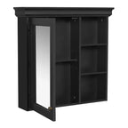 Botiquín rectangular FAMYYT de 76 cm de ancho x 71 cm de alto de MDF con espejo, estante ajustable, bisagras de cierre suave, estantes abiertos