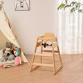 Sillas de comedor Whisen, silla elevadora para bebés, trona para bebés, doble madera maciza, fácil de limpiar