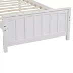 Cama de plataforma de madera maciza tamaño individual, base de cama de madera individual con cabecero para dormitorio