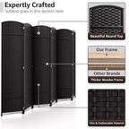 Separadores de ambientes Sorbus extra anchos de doble bisagra y 6 paneles - Biombos plegables de diseño de malla tejida a mano, divisor de pared para separación de ambientes