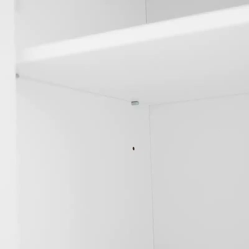 Armario de almacenamiento de baño independiente con cajón, estantes ajustables, puertas con bisagras amortiguadas, acabado pintado duradero, blanco - ModernLuxe