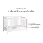 Cuna convertible 4 en 1 Babyletto Sprout con kit de conversión a cama infantil