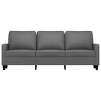 Sofá de 3 plazas gris oscuro 100 % poliéster, metal, textilene, espuma
