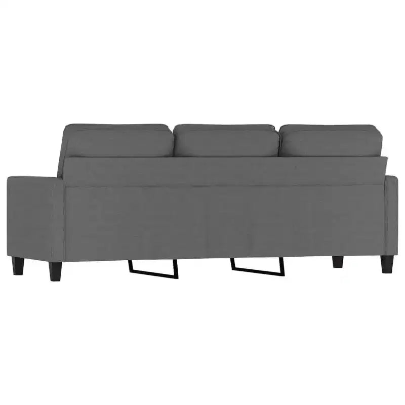 Sofá de 3 plazas gris oscuro 100 % poliéster, metal, textilene, espuma