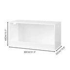 Caja de almacenamiento de juguetes abierta Whisen para niños, cubo organizador de madera, gran espacio de almacenamiento - Blanco