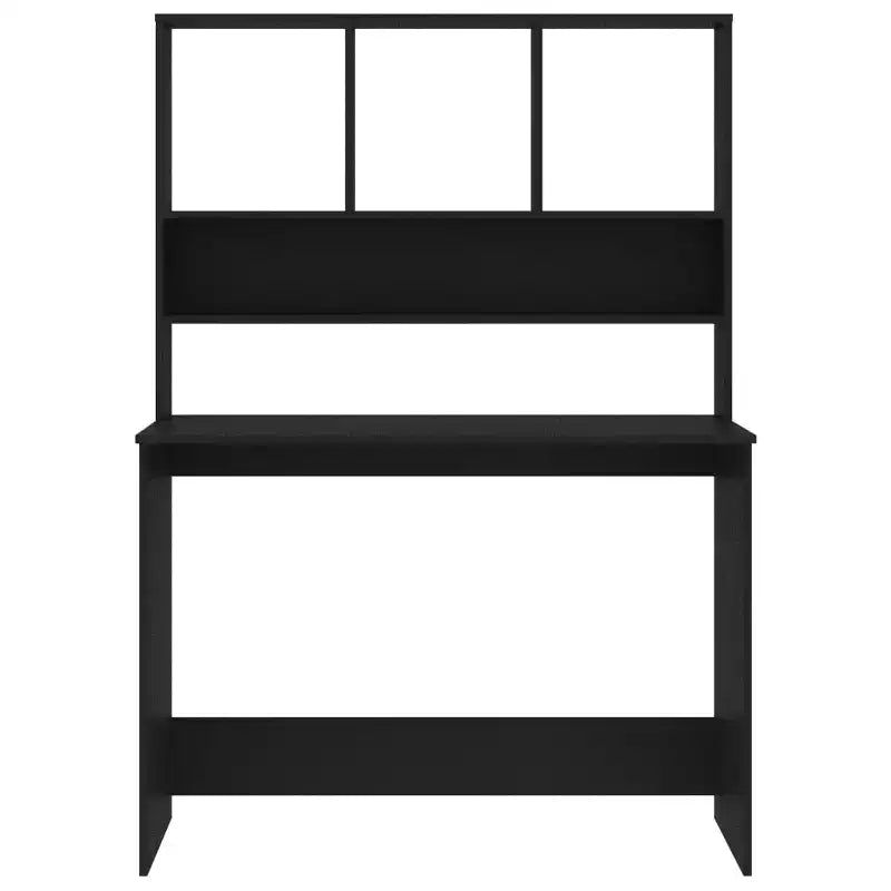 Escritorio flotante moderno Clihome, escritorio flotante con 3 estantes, escritorio de computadora montado en la pared con acabado mate para espacios pequeños
