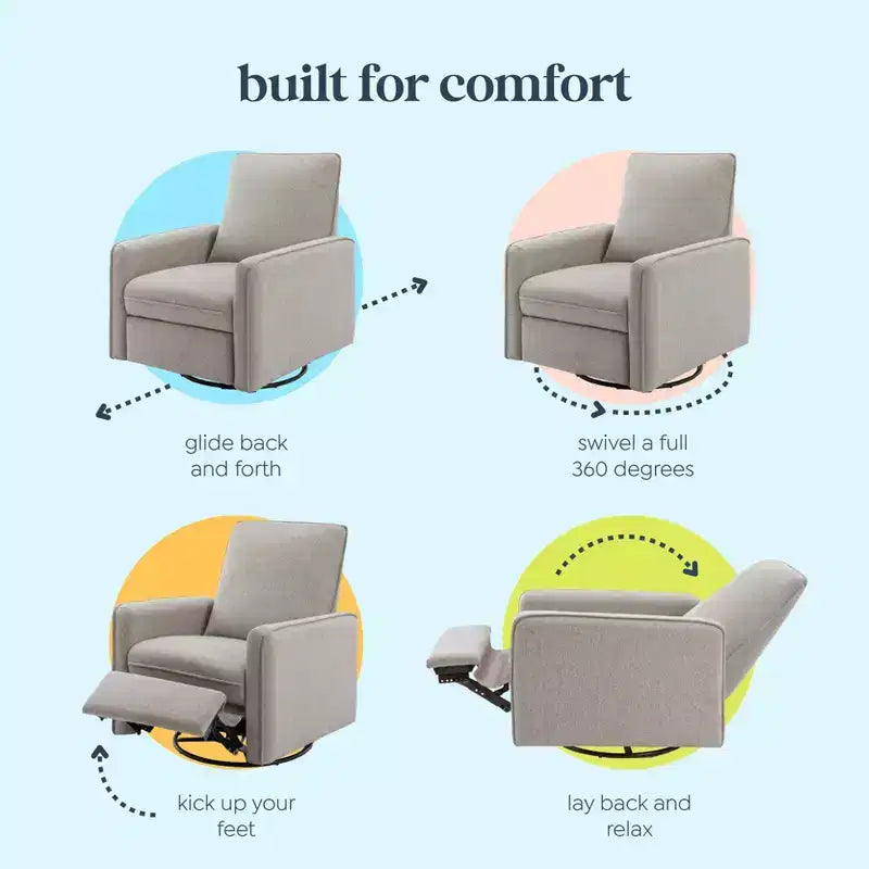 Sillón reclinable y mecedora giratoria Penny de daVinci