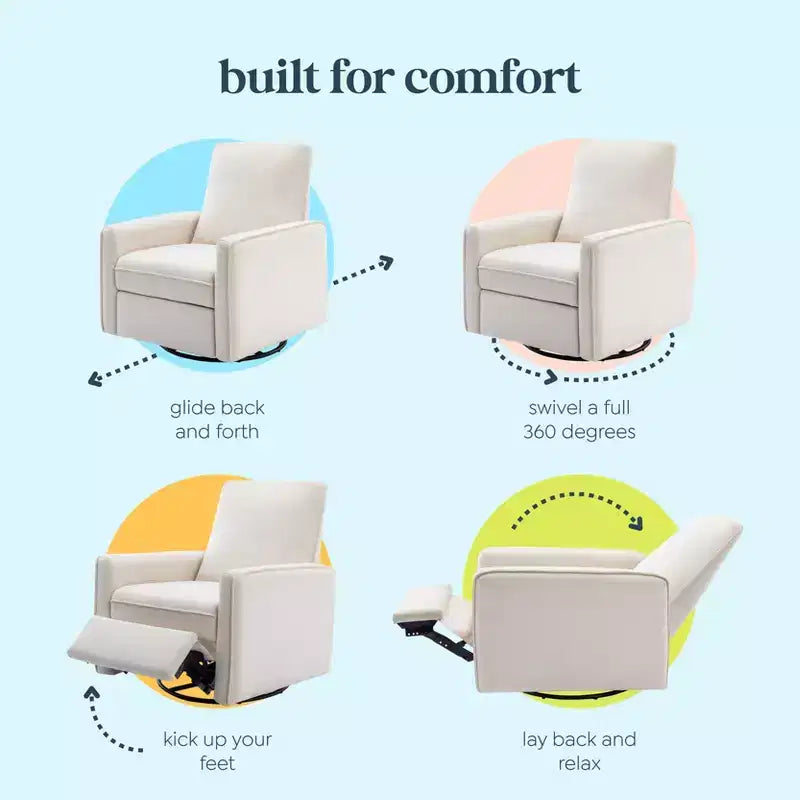 Sillón reclinable y mecedora giratoria Penny de daVinci