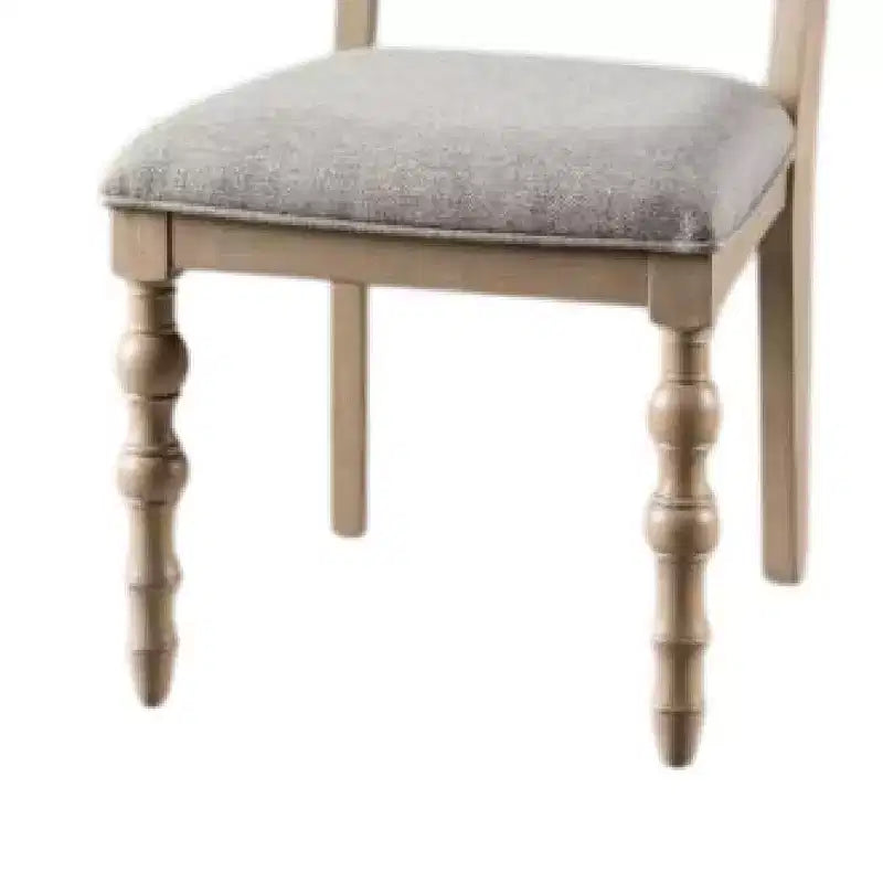 Juego de 2 sillas de comedor Royal Hampton, patas torneadas, madera maciza de color marrón claro