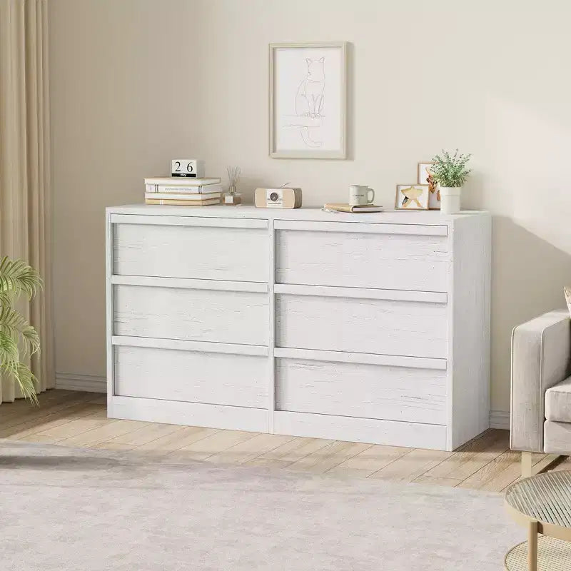 Cómoda, aparador de madera duradero con cajones y encimera espaciosa, muebles de dormitorio de estilo escandinavo, para sala de estar, pasillo