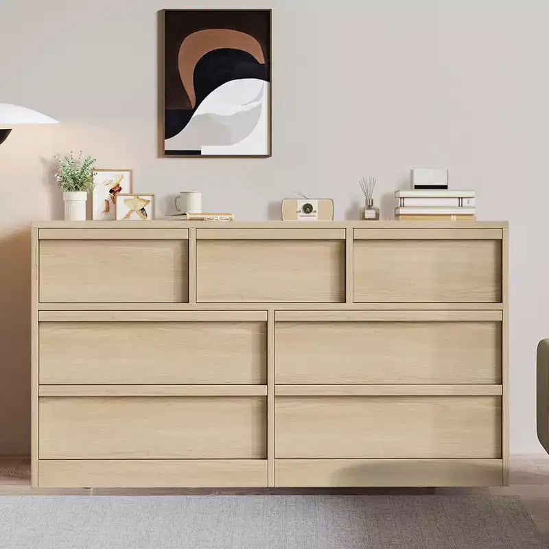 Cómoda, aparador de madera duradero con cajones y encimera espaciosa, muebles de dormitorio de estilo escandinavo, para sala de estar, pasillo