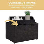 Puff otomana HomeStock Comfort Accent con almacenamiento y bandeja reversible