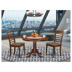 Juego de mesa redonda de cocina con 4 sillas - Mesa de comedor moderna y juego de comedor de madera