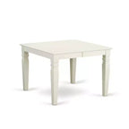 Juego de comedor de 5 piezas - Mesa rectangular con extensión y 4 sillas - 42x60 pulgadas - Blanco Lino