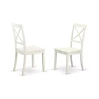 Juego de comedor de 5 piezas - Mesa rectangular con extensión y 4 sillas - 42x60 pulgadas - Blanco Lino
