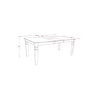 Juego de comedor de 5 piezas - Mesa rectangular con extensión y 4 sillas - 42x60 pulgadas - Blanco Lino