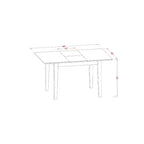Mesa de comedor HomeStock de 5 piezas rectangular con acabado de caoba y parte superior de madera maciza con 4 sillas Parson con extensión de mariposa