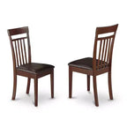 HomeStock Juego de Comedor de 5 Piezas con Cubierta de Madera Maciza con Acabado de Caoba - Capacidad para 4 Personas