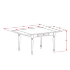 HomeStock Juego de Comedor de 5 Piezas con Cubierta de Madera Maciza con Acabado en Caoba y Alas Abatibles - Capacidad para 4 Personas