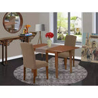 Juego de comedor rústico francés - Mesa rectangular de 3 piezas y 2 sillas - Mesa de 48/60 con extensión de mariposa
