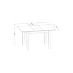 Juego de comedor rústico francés - Mesa rectangular de 3 piezas y 2 sillas - Mesa de 48/60 con extensión de mariposa