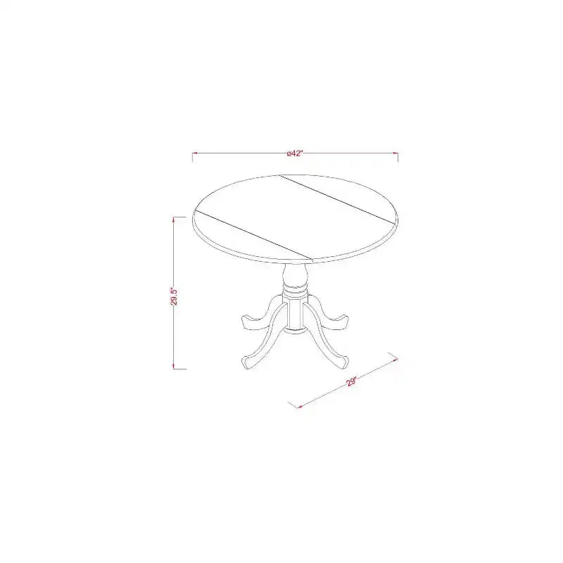 HomeStock Juego de Comedor de 5 Piezas, Mesa con Tapa de Madera Maciza con Acabado de Roble Natural y 4 Sillas con Respaldo de Listones y Hoja Abatible