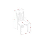 Mesa de comedor redonda de madera maciza con acabado capuchino de 3 piezas HomeStock con 2 sillas