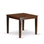 Juego de comedor cuadrado de 5 piezas con tapa de madera maciza y acabado de caoba - Para 4 personas