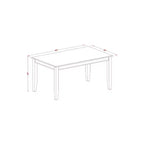 Juego de mesa y sillas de comedor de 7 piezas - Mesa de comedor rectangular con 6 sillas - Asientos de piel sintética - Acabado negro