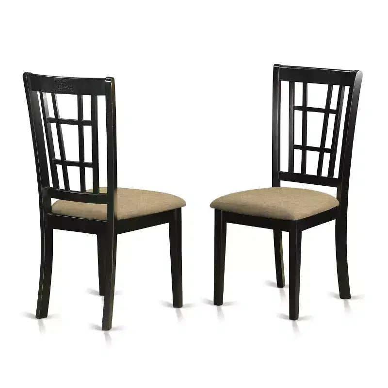 Juego de comedor de 7 piezas - Mesa de cocina con 6 sillas - Juego de comedor pequeño de madera maciza