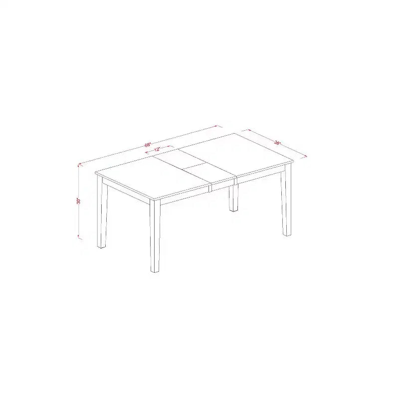 Juego de comedor de 7 piezas - Mesa de cocina con 6 sillas - Juego de comedor pequeño de madera maciza