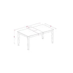 Juego de comedor de 7 piezas - Mesa de cocina con 6 sillas - Juego de comedor pequeño de madera maciza