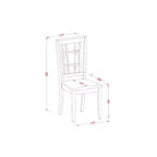 Juego de comedor de 7 piezas - Mesa de cocina con 6 sillas - Juego de comedor pequeño de madera maciza
