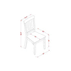 Juego de comedor de 5 piezas con tapa de madera maciza con acabado en roble natural - Para 4 personas