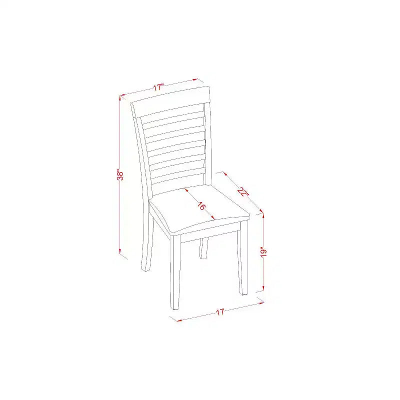 Juego de comedor rústico - Mesa de comedor pequeña y sillas - Juego de mesa de cocina para 4 - Marrón sillín