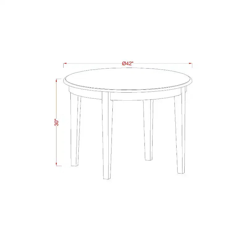 Juego de mesa de comedor de madera maciza HomeStock de 3 piezas con acabado capuchino
