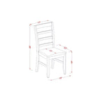 Juego de mesa de comedor de madera maciza HomeStock de 3 piezas con acabado capuchino