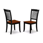 HomeStock Juego de Comedor de 5 Piezas con Cubierta de Madera Sólida, Acabado Negro y Cerezo - Capacidad para 4 Personas