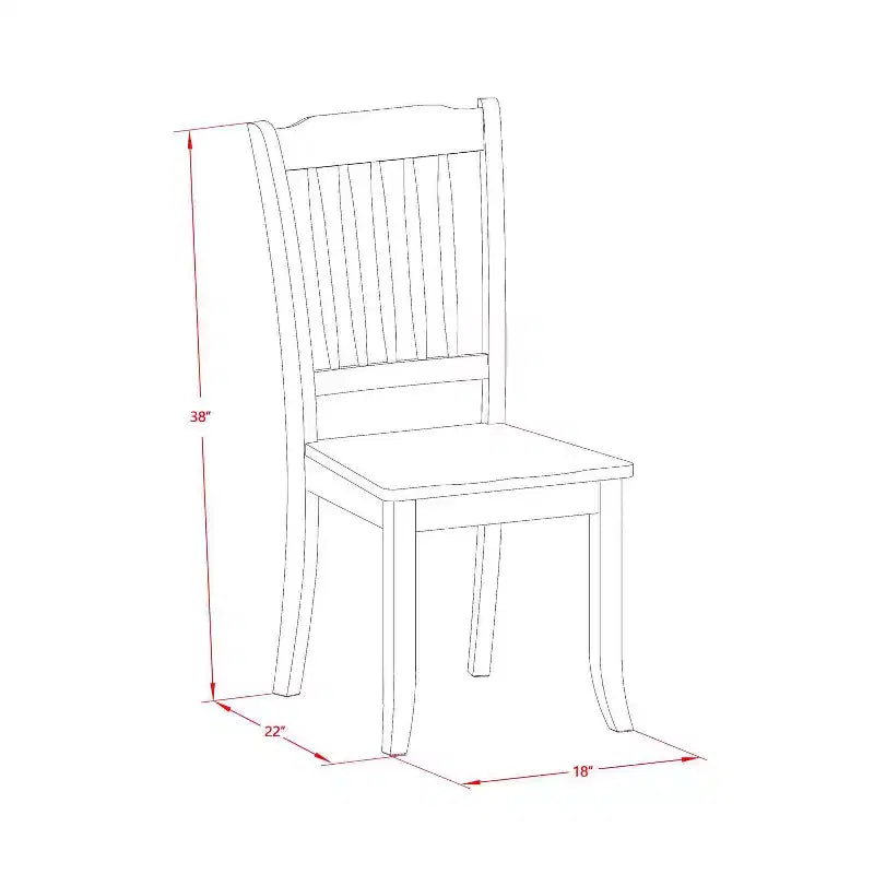HomeStock Juego de Comedor de 5 Piezas con Cubierta de Madera Sólida, Acabado Negro y Cerezo - Capacidad para 4 Personas