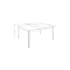 Juego de comedor moderno - Juego de mesa y sillas de 7 piezas - Sillas de tela de lino - Mesa rectangular de 42x72 pulgadas