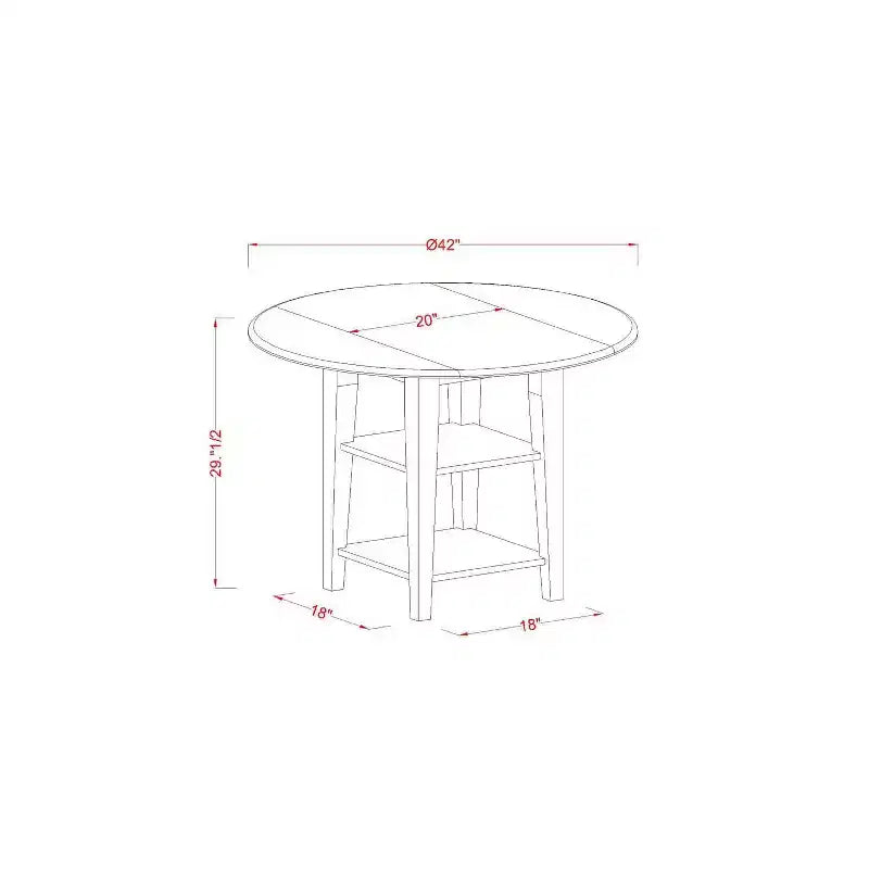 Juego de comedor vintage de 3 piezas: mesa y 2 sillas - Mesa de 20x42 con alas abatibles - Patas blancas lino - Asiento de cuero PU