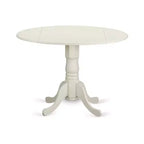 Juego de comedor redondo de 5 piezas - Mesa de comedor de 42 pulgadas con alas abatibles y 4 sillas Parsons