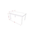Mesa de comedor HomeStock de 5 piezas con tapa rectangular de madera maciza con acabado capuchino y 4 sillas